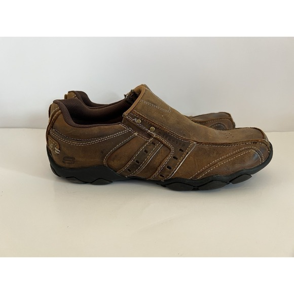 Skechers Mens Leather Diameter Slip-On Shoe 61779 Sz 9 Relaxed Step Excellent main image 6